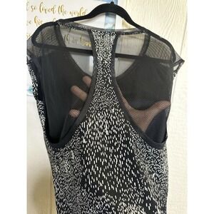 Fabletics Women's Medium Racer Back Black Mesh Lining Active Wear  Stretchy Top